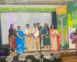 Anush Todi & Atharv Uchil secured first position in Mindfest- quiz competition by GSMS